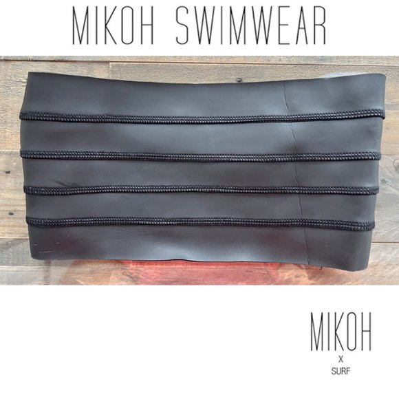 OBO.  Mikoh x Surf. Ricon Neoprene Bikini Top. Black. Size M - Picture 4 of 7